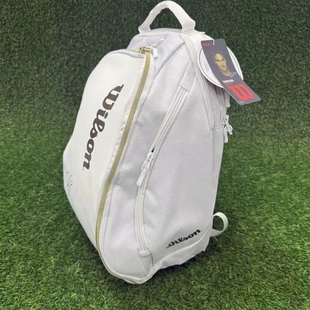 Wilson New Multi-function Tennis Backpack Tennis Bag 2-3 Rackets Bag Badminton Package Tennis Racquet Backpack Platinum Style