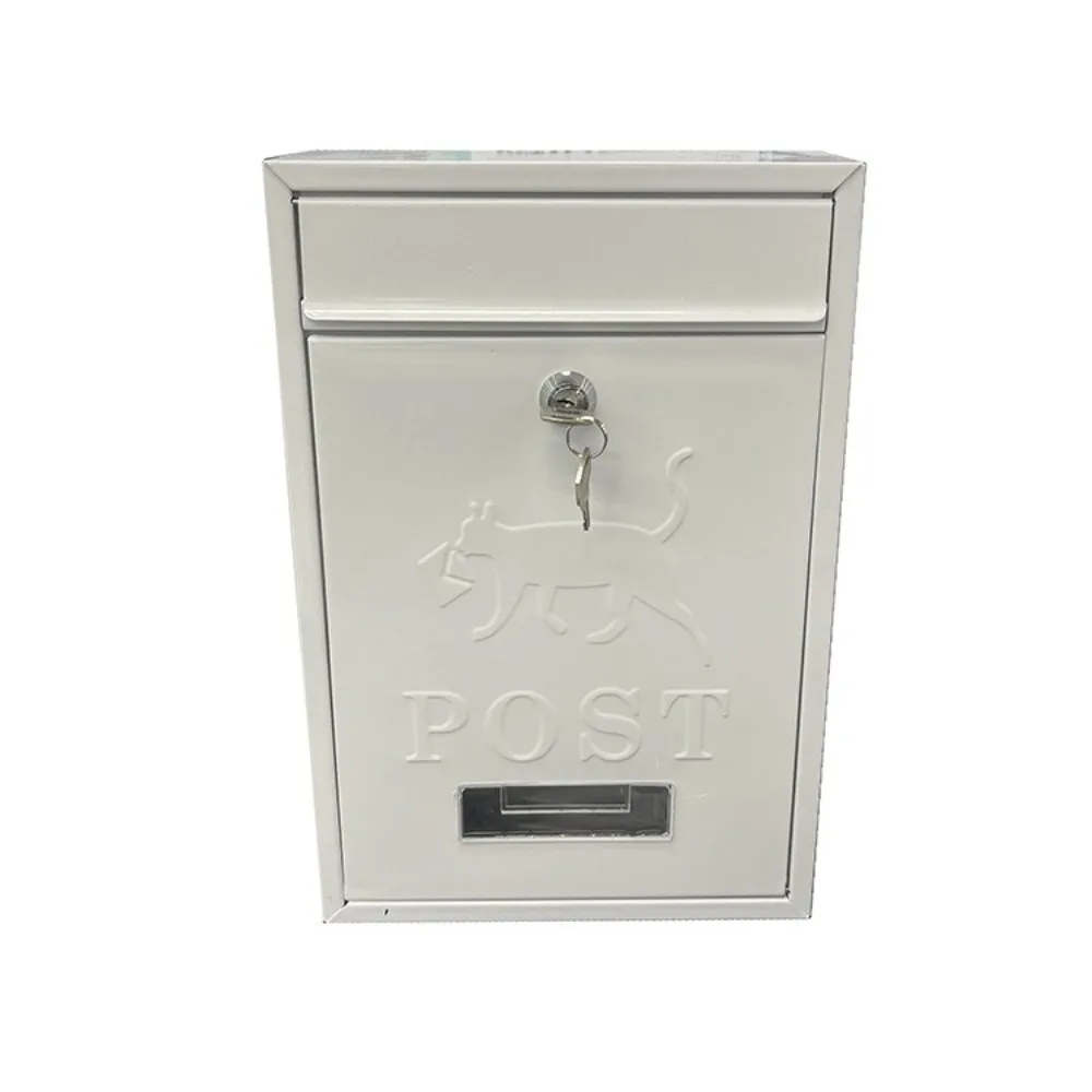 

Rainproof Wall Mounted Mailbox Iron Safe Locking Metal Email Suggestion Box with 2 Keys Rustproof Tinplate Letter Boxes Garden