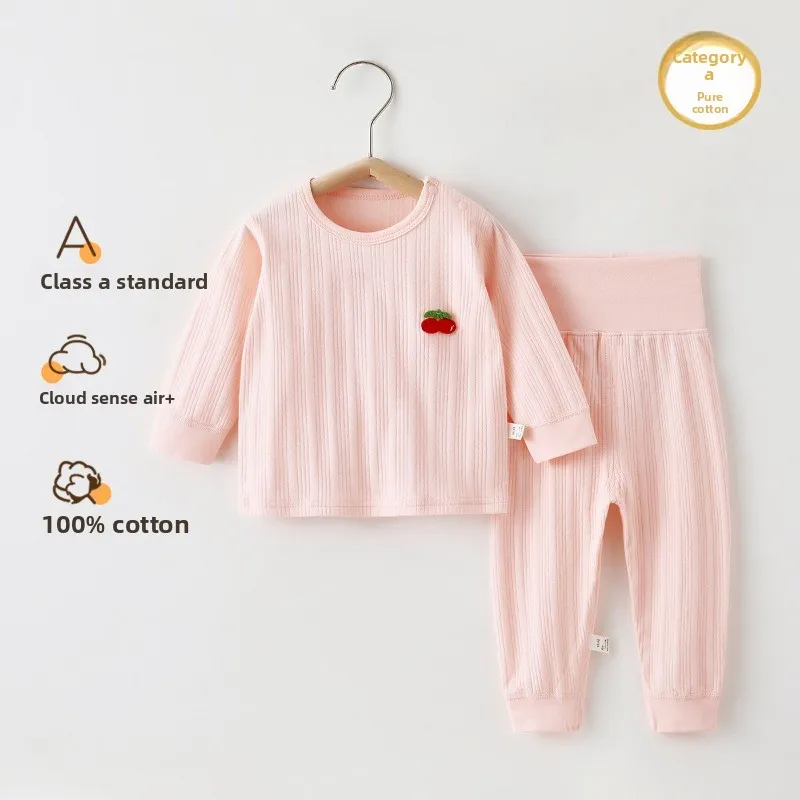 

Autumn Winter Thermal Underwear Suit Baby Clothing Sets Boys Girls Pajama Sets Baby Warm Sleepwear Candy Colors Kids Clothes