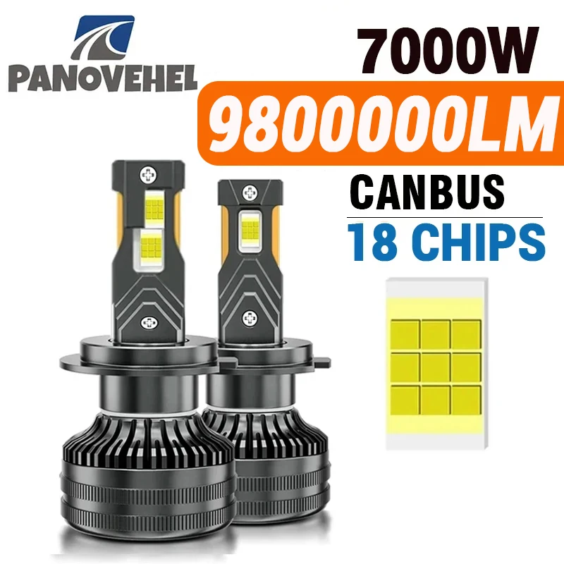 

PANOVEHEL Super 9800000LM 7000W H4 LED Headlights H7 Canbus H13 H11 H8 H1 9005 9006 HB4 9012 HIR2 Car Light Fog Lamps 12V 24V