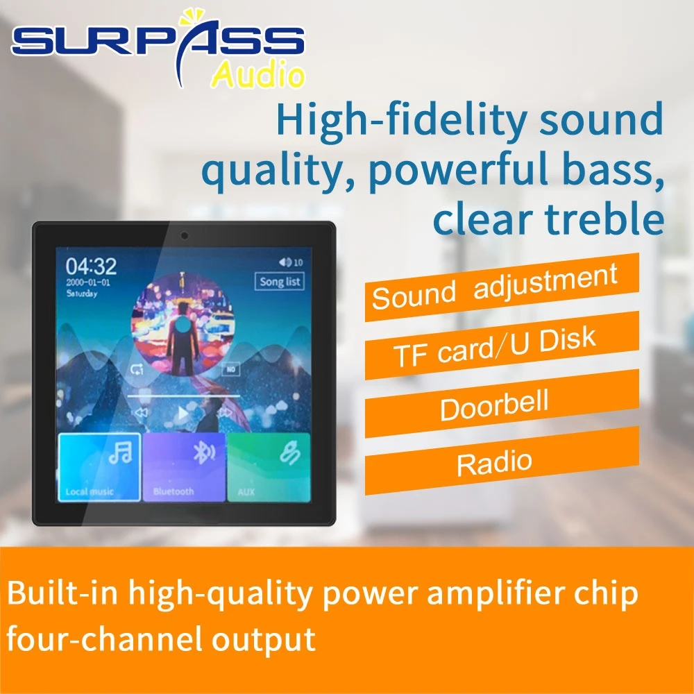 4 بوصة 20 واط بلوتوث صغير المنزل الذكي الجدار مكبر للصوت الصوت واضح وكامل PA خلفية الموسيقى سقف المتكلم نظام المسرح