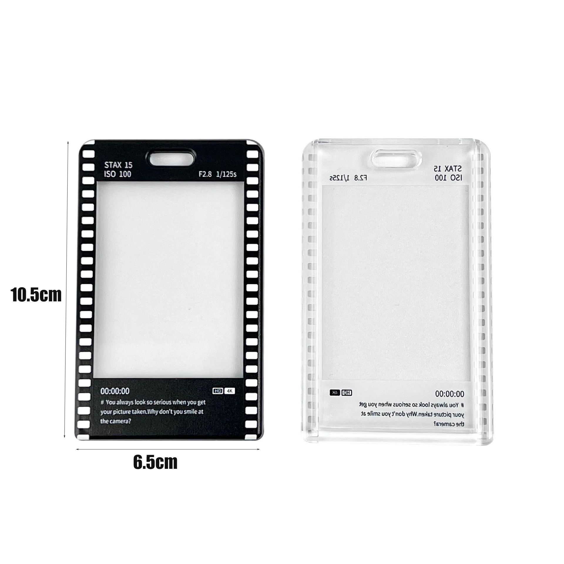 Creative Transparent Sliding Card Cover Student School Card Bus Card Storage Cover, Idol Business Card Holder