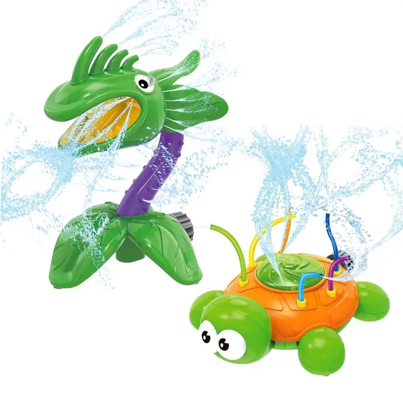 

Kids Sprinkler Rotating Turtle Cannibal Flower Kids Sprinkler Toy Outdoor Garden Pool Play Toy for Splashing Fun Summer Water