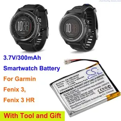 Cameron Sino 3.7V 300mAh Smartwatch Battery 361-00034-02 for Garmin Fenix 3, Fenix 3 HR +TOOL KIT