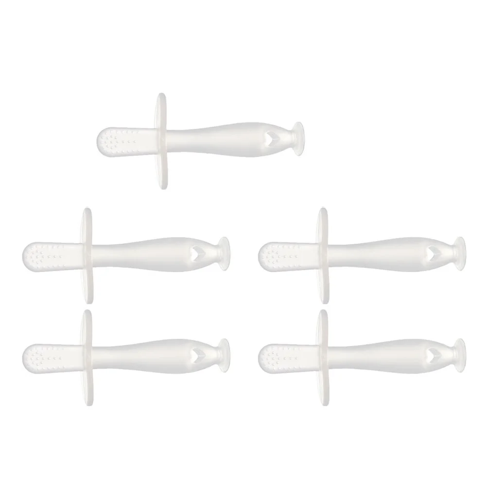 

5 шт. силиконовые детские прорезыватели прозрачные детские прорезыватели для сенсорных моляров жевательные игрушки портативные зубы