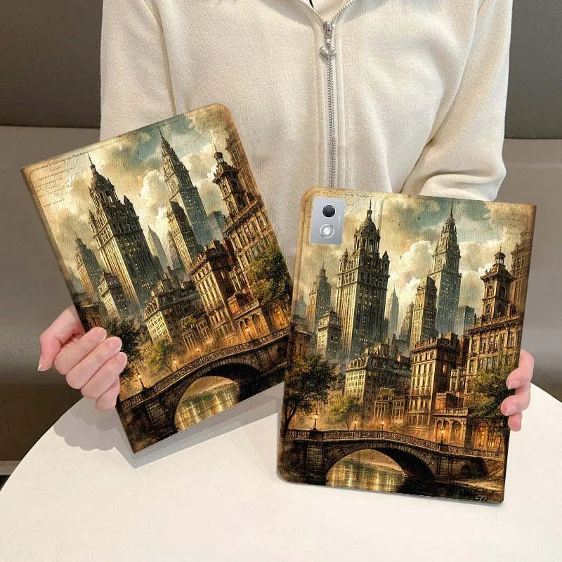 

Vintage City Bridge View For Legion Xiaoxin Pad P12 Pro Y900 GT 2023 2025 12.1 12.7 14.5 inch Tablet Case