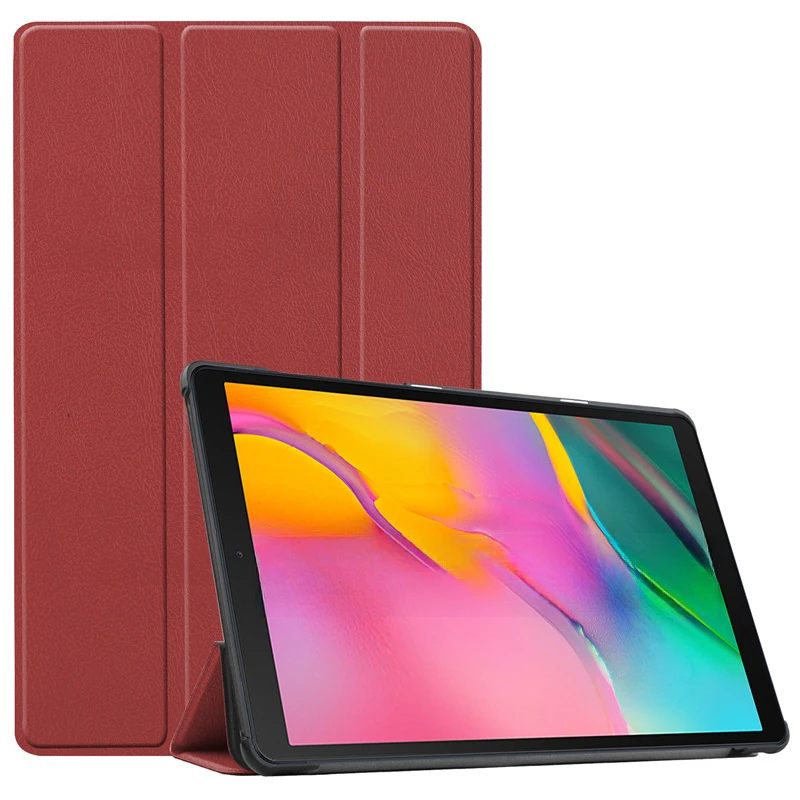 For Huawei Tablet Protective Case MediaPad T5 10in - Hard Shell Tri-Fold Leather Cover