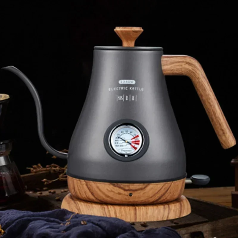 

Portable 220v Long Mouth Electric Kettle Electric Tea Kettle Temperature Display Thin Mouth Electric Kettle Hand-brewed Coffee P