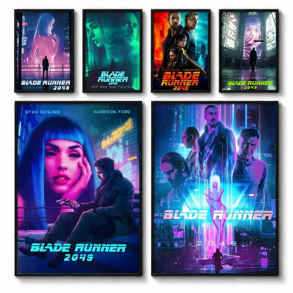 Retro Movie Blade Runner Classic Sci-fi Film Poster Self-adhesive Art Waterproof Paper Sticker Coffee House Bar Room Wall Decor