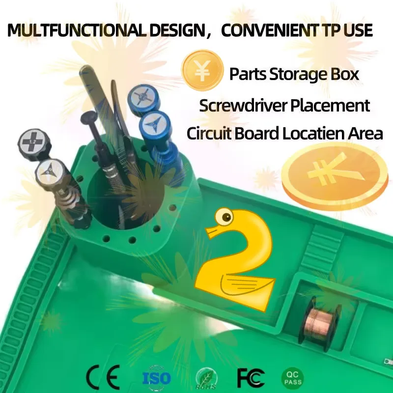 

Коврик для паяльной станции, силиконовый рабочий коврик, термостойкий антистатический коврик для электронного телефона, ноутбука, инструменты для ремонта часов 400*300 мм