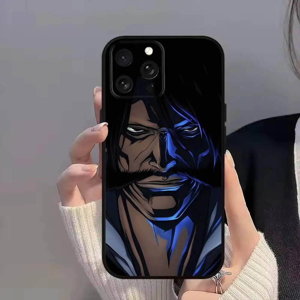 Y-YhwachS Quincy King Phone Case For iPhone 11,17,16,14,12,15,13,Max,SE4,Plus,E,Pro,Air,Mini Black soft Cover allover print