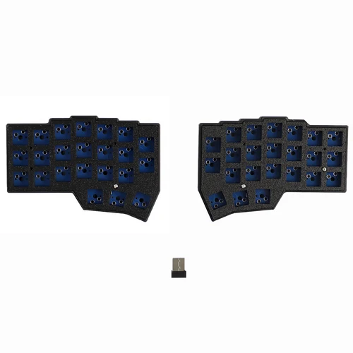 YMDK 2,4 Ghz inalámbrico Split Corne V4 46 ergonómico intercambiable en caliente 40% diseño 3D Vial de resina Kit de teclado para juegos programable con todas las teclas
