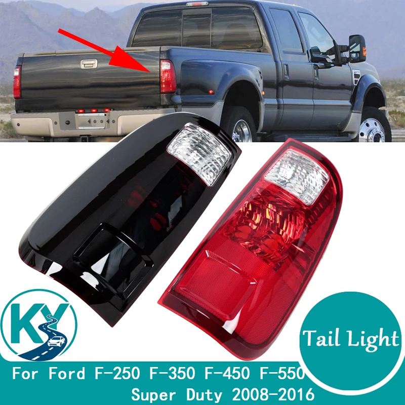 For Ford F-250 F-350 F-450 F-550 2008-2016 Rear Bumper Tail Light Left/Right Brake Light Without Bulb BC3Z13405A BC3Z13404A