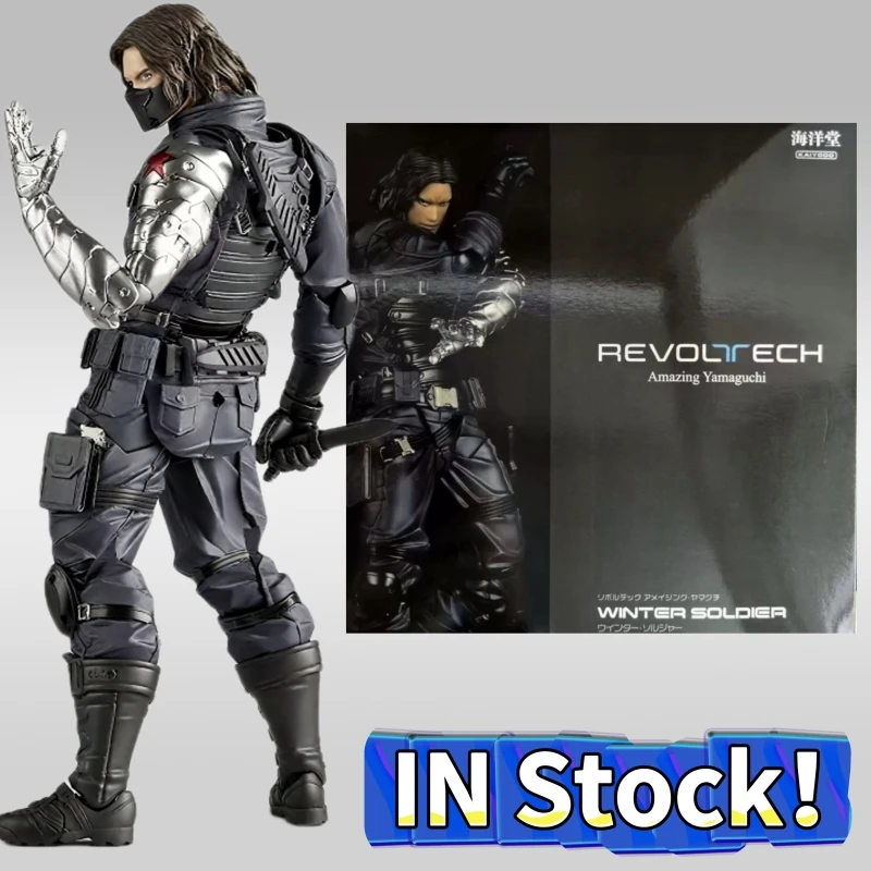 

Kaiyodo зимний солдат Revoltech удивительные Yamaguchi Bucky Barnes Капитан Америка аниме фигурки подвижные коллекционные игрушки