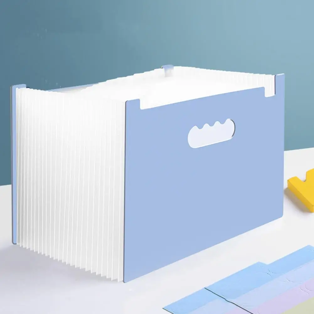 แฟ้มซองหีบเพลงที่จัดระเบียบแฟ้มเอกสารหลากสีพร้อมป้ายแฟ้มซองหีบเพลงกันน้ำ25กระเป๋าสำหรับสำนักงานบ้าน