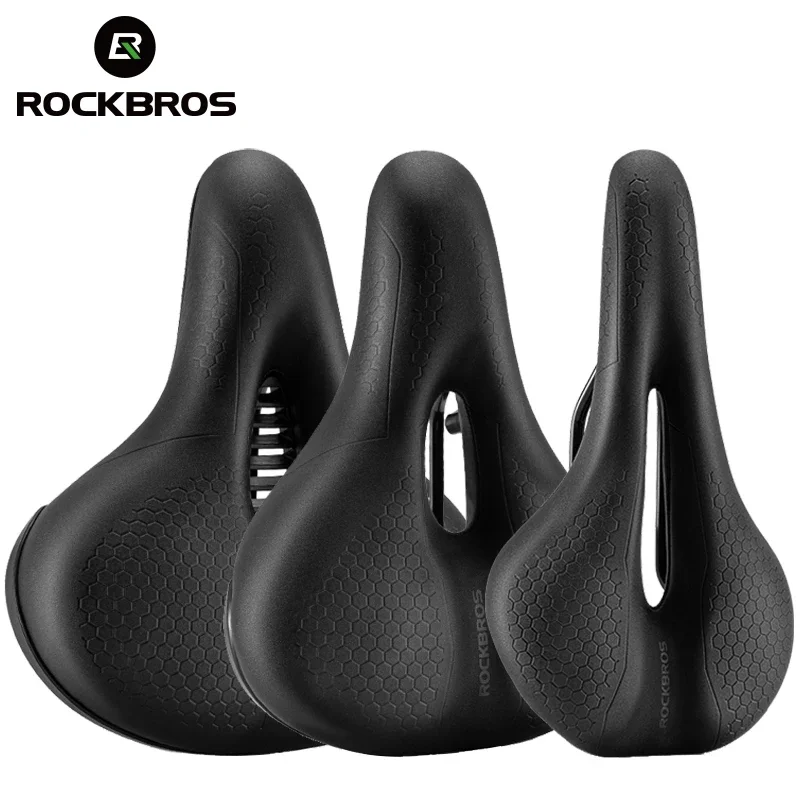 

ROCKBROS MTB Moutain Bike Seat Saddle Soft Memory Sponge Bicycle Saddle Cushion Breathable Casual Off Road Racing Cycling Saddle