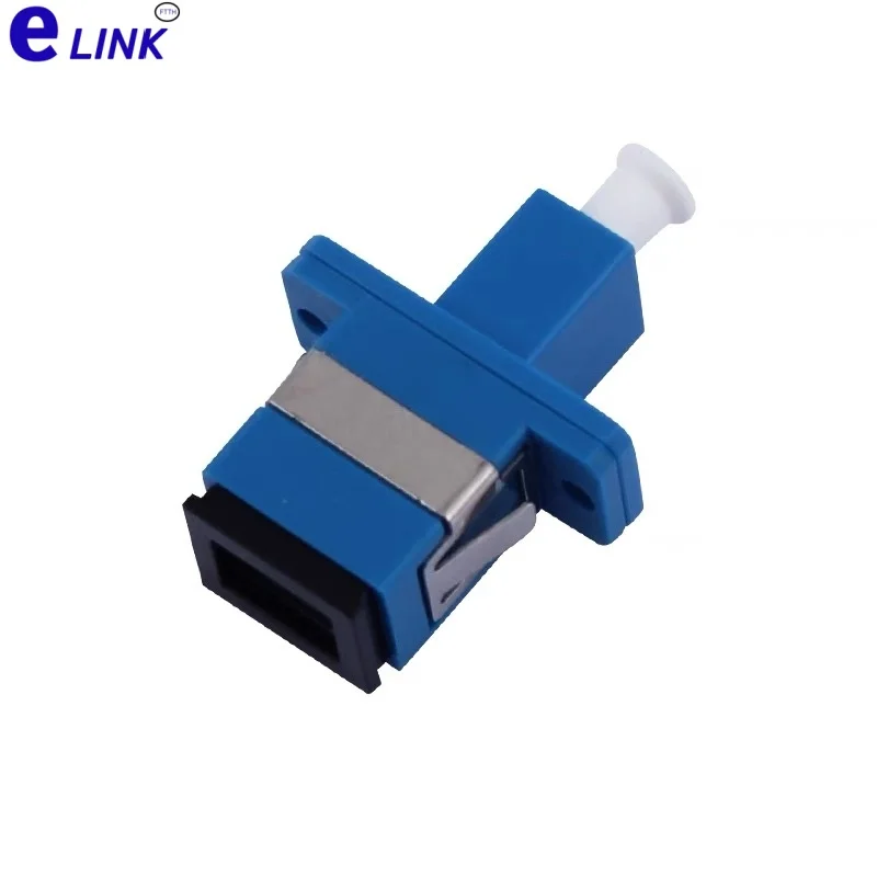Adaptador de fibra LC-SC 10 Uds hembra a hembra carcasa de plástico azul SC-LC acoplador de fibra óptica híbrida FTTHELINK