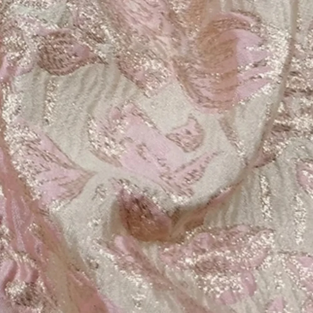

Golden Jacquard Brocade Fabric Champagne Soft Comfortable Dress Cloth for Fashion Design Diy Sewing Material By The Meter