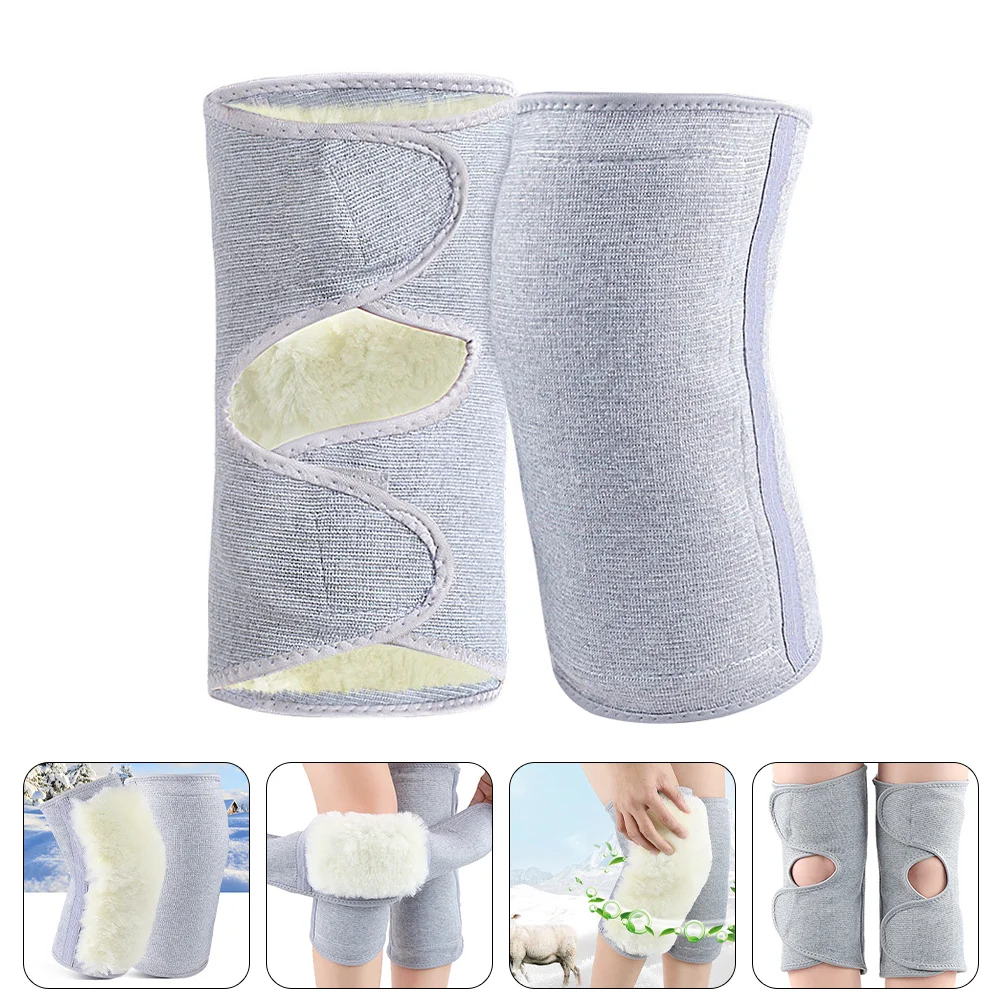 Wool Knee Pads Brace Outdoor Leg Warmer Protector Sets Braces Cover Comfort Elder Sleeve Winter