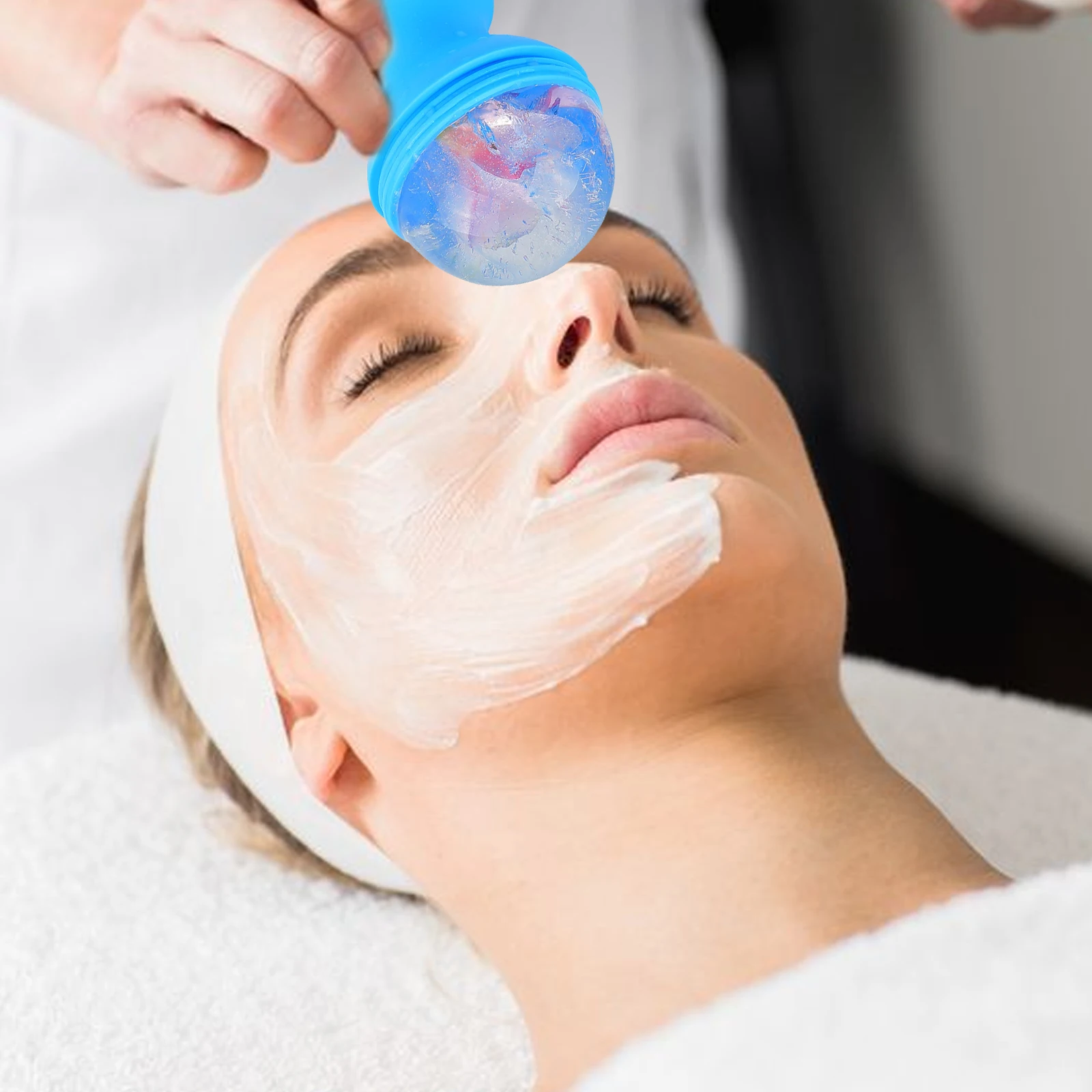 أداة تجميل لتبريد العين من السيليكون للعناية بالبشرة وحامل ثلج سبا لملحقات الوجه وحامل مدلك الوجه #5