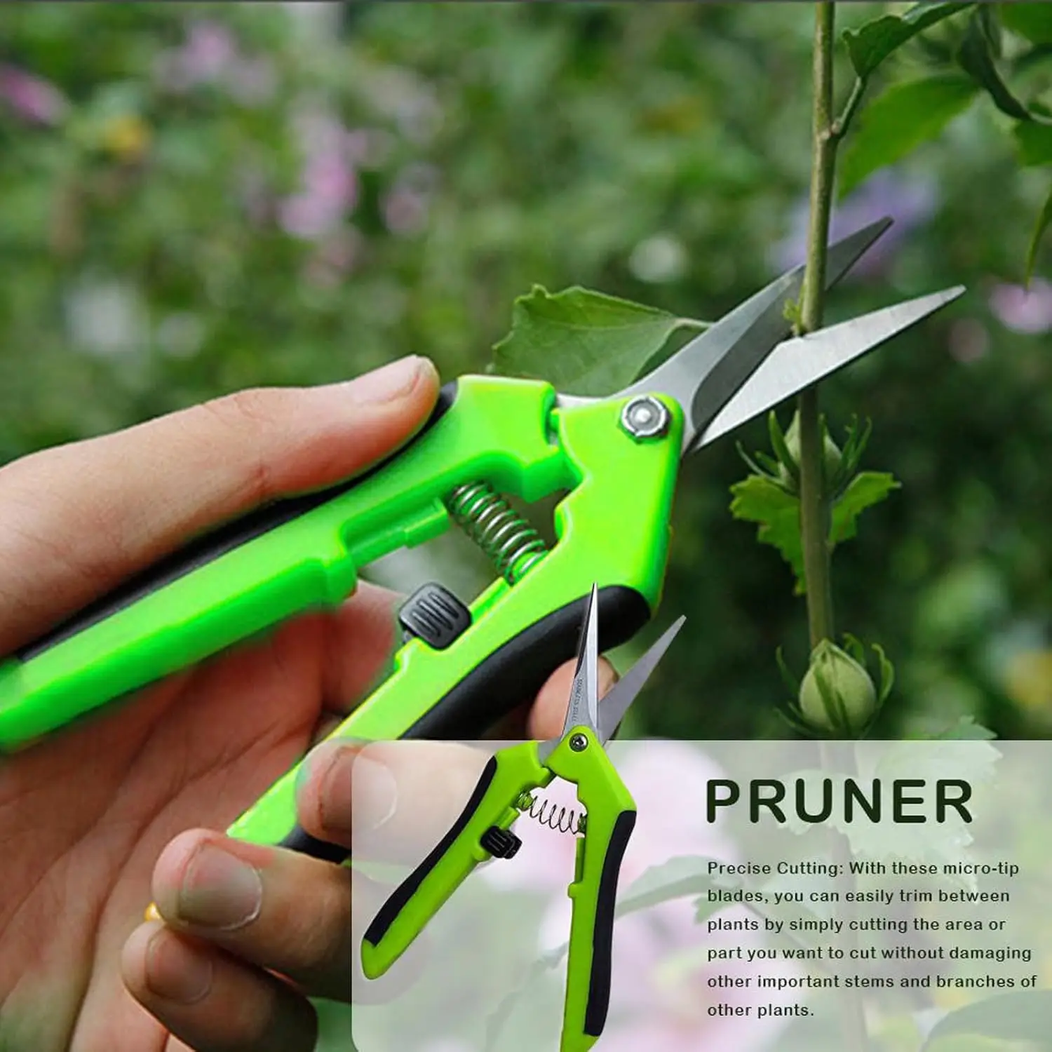 15 PCS 6.5 inch Garden Pruning Shears, Gardening Hand Pruners with Straight Stainless Steel Precision Blades, Pruning Shears