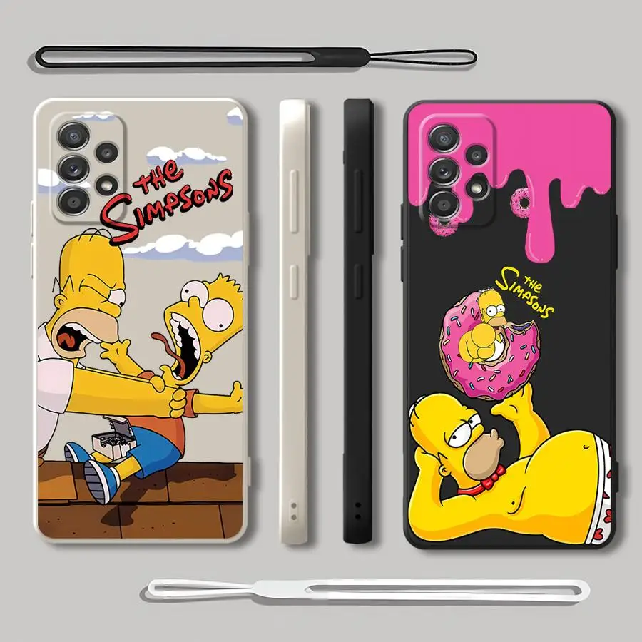 Case for Samsung Galaxy A35 A51 A11 A12 A24 A36 A26 A16 A22 A52 A13 A14 A34 A15 Soft Cover The Simpsons Cartoon