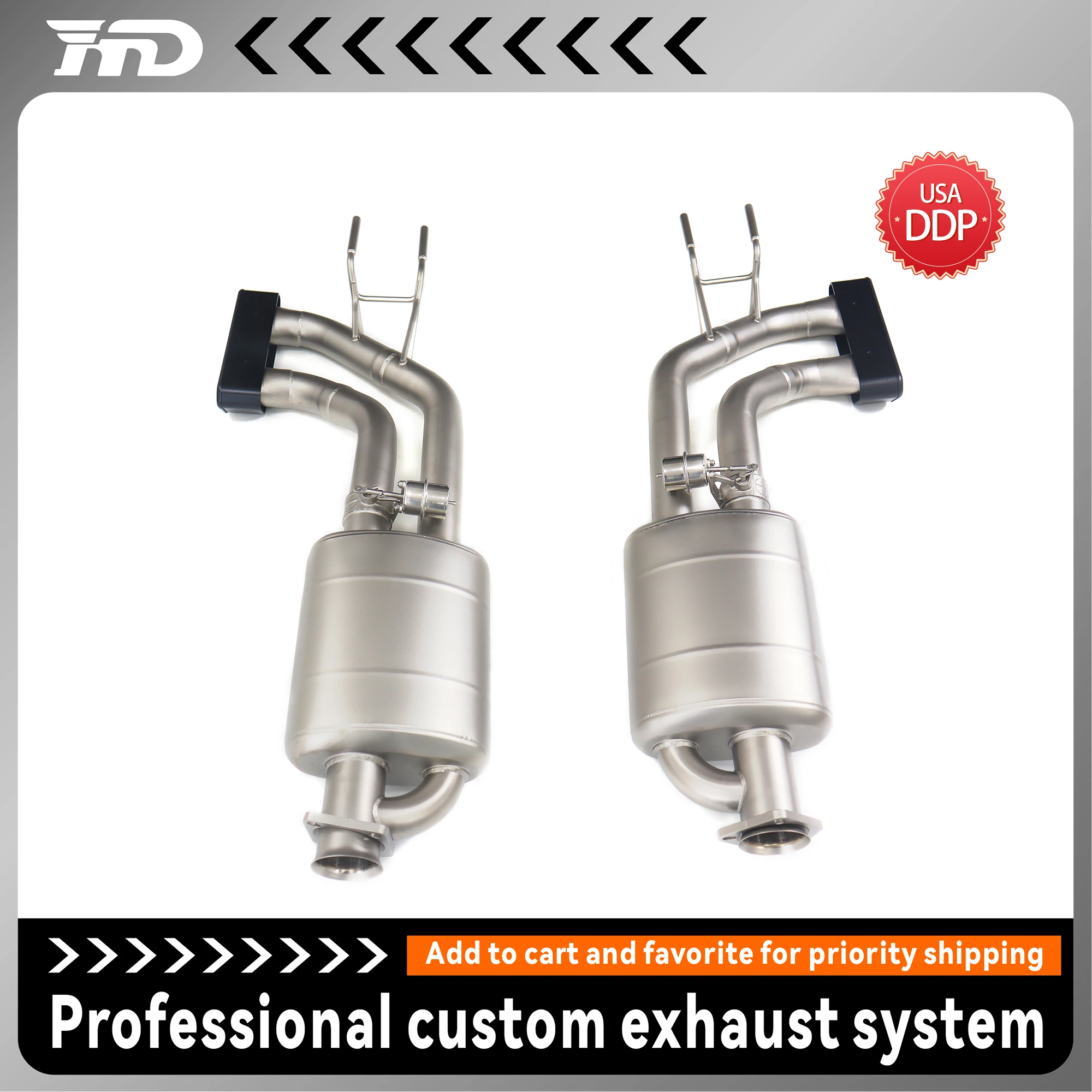 

Выхлопная система с клапаном HMD для Mercedes Benz G63 W463 AMG, глушитель из нержавеющей стали с клапаном