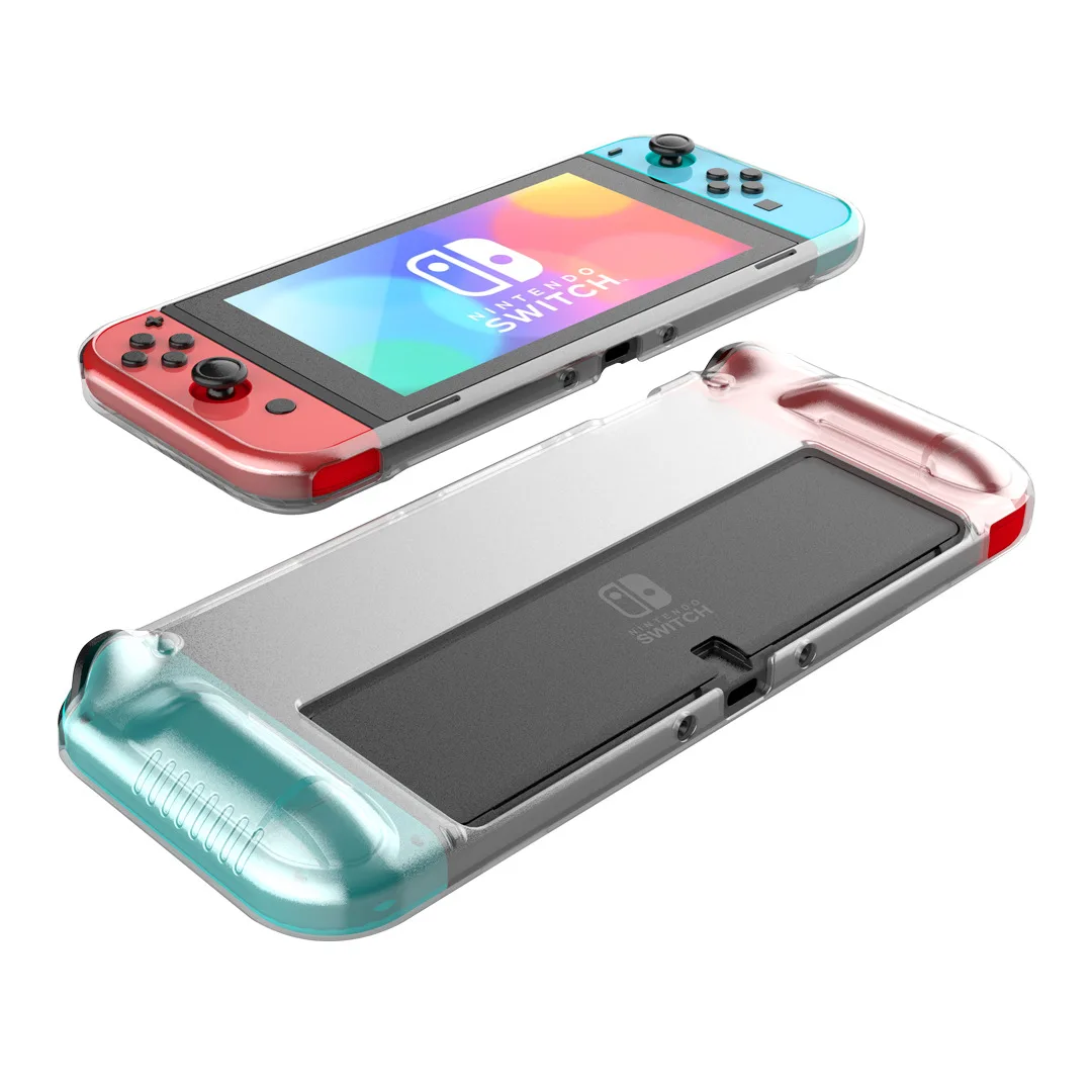 Clear TPU Case for Nintendo Switch OLED, Anti-Slip/Drop Protective Switch OLED Game Player Cover Case Transparent Case