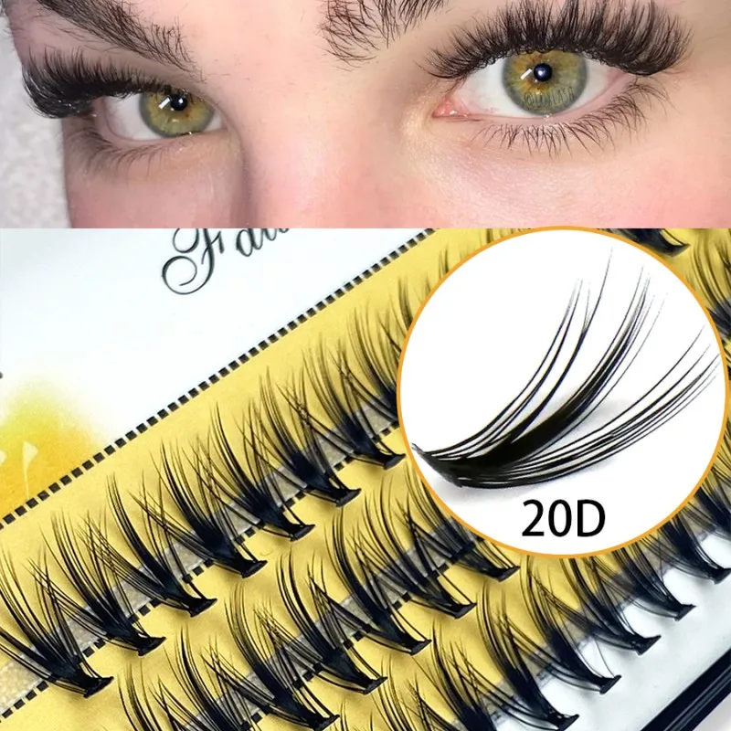 

1 box/60 Bunches Mink Eyelashes,20D 0.07mm Thick Individual False Eyelash,Naturally Extending Eyelashes, Lashes Wholesale