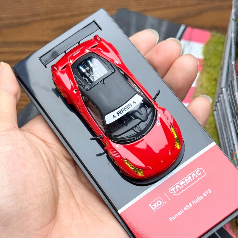 Diecast Original 1:64 escala 458 Italia GT3 simulación coche en miniatura de aleación colección decoración juguete regalo recuerdo