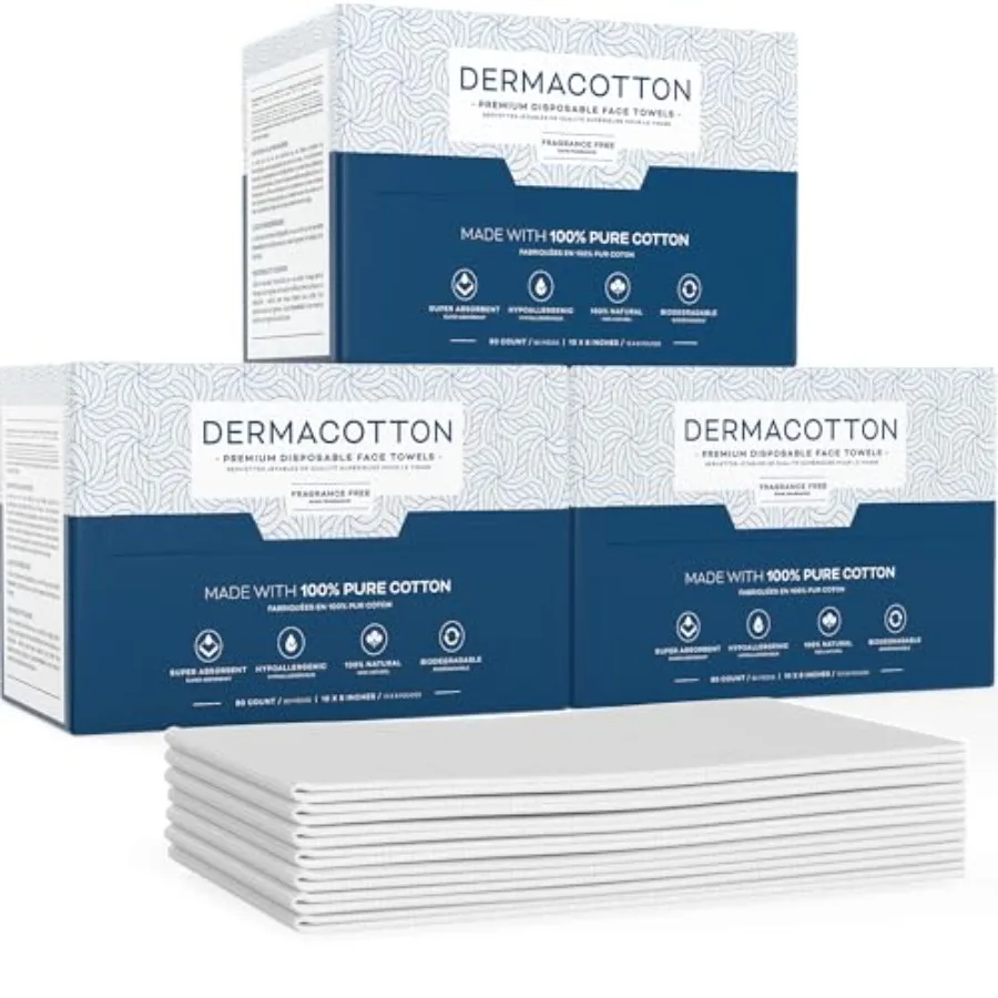 

100% хлопковые одноразовые полотенца для лица, большие салфетки для умывания, снятия макияжа и ухода за кожей с акне, ультрамягкие, гипоаллергенные