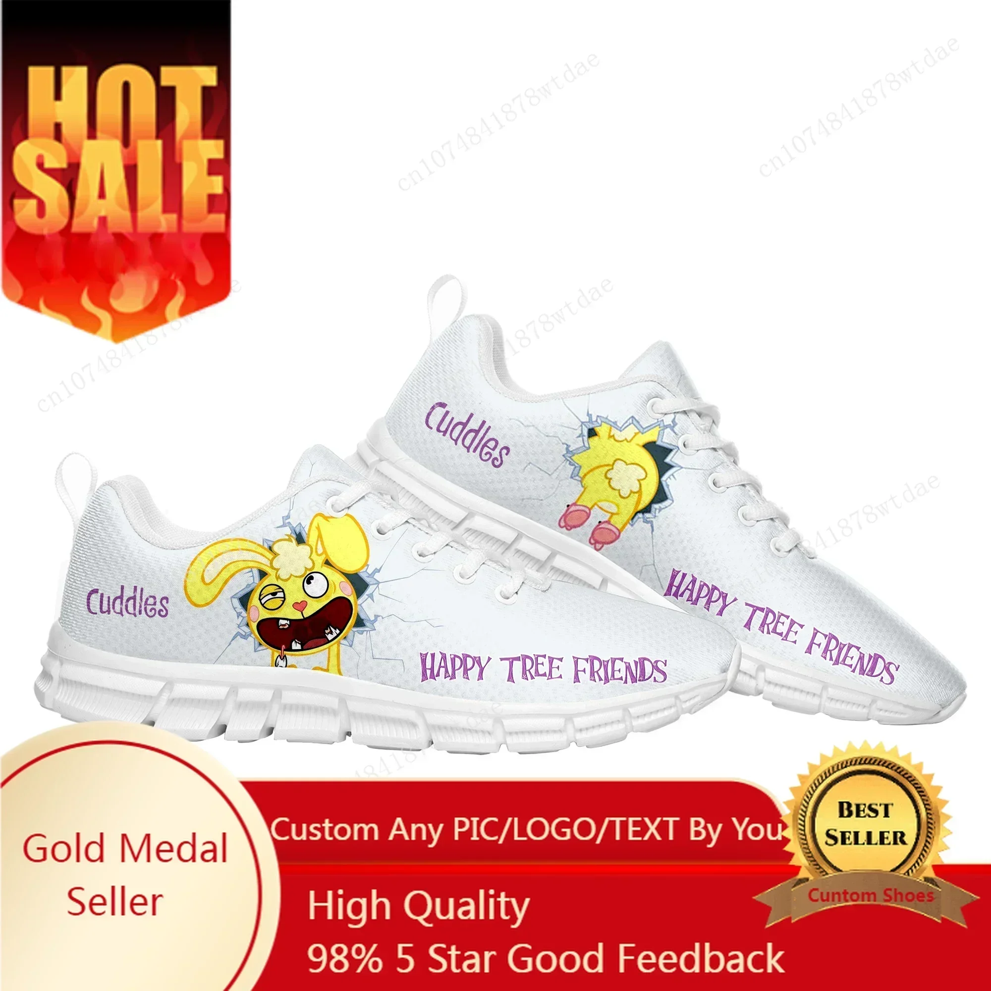 Happy Tree Friends Sports Shoes Men Women Teenager Kid Children Sneakers Cuddles High Quality Manga Cartoon Sneaker Fashion Shoe