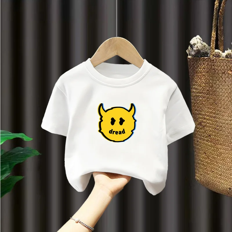 3D printing summer new sports and leisure cartoon animation round neck short sleeve children's clothing 3D digital