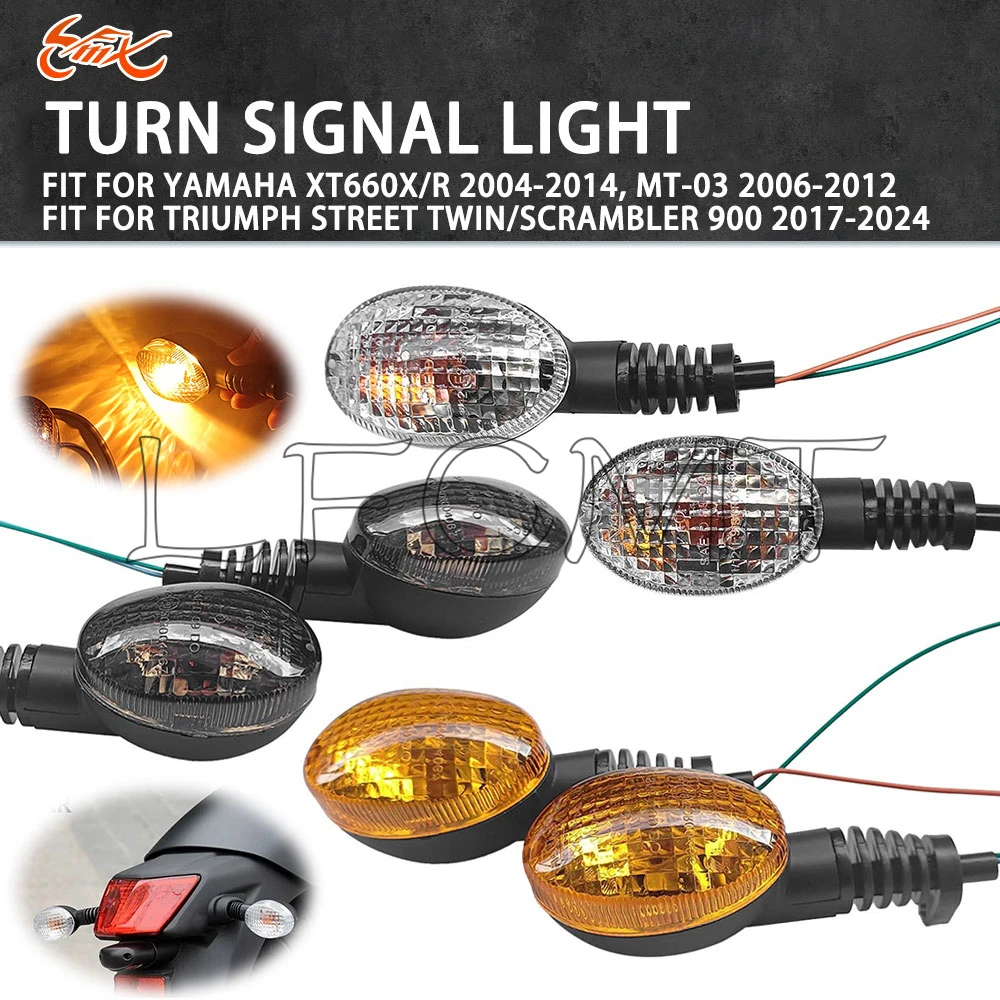 Motorcycle Blinker Turn Signal Light Flasher Lamps Fit for YAMAHA XT660X/R MT-03 MT03 XT 660 X R for Street Twin Scrambler 900
