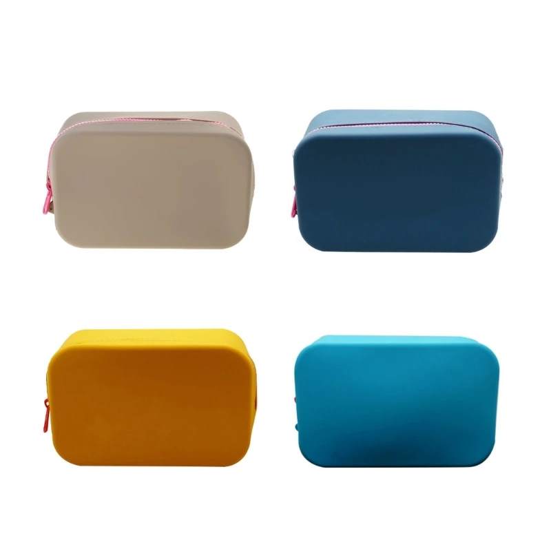 

Convenient Silicone Travel Makeup Bag Toiletries Storage Pouches for Women Girls