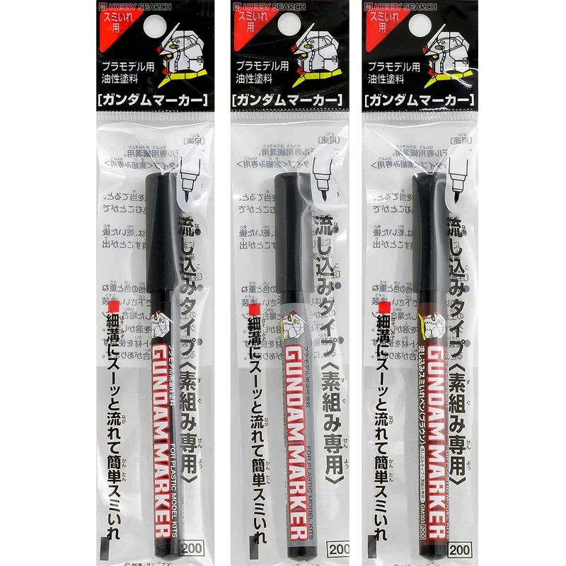 GI Mr. Hobby Marker Pen Combo Set para o modelo DIY, Despeje Tipo Base de óleo, GM301, GM302, GM303, 3pcs por conjunto