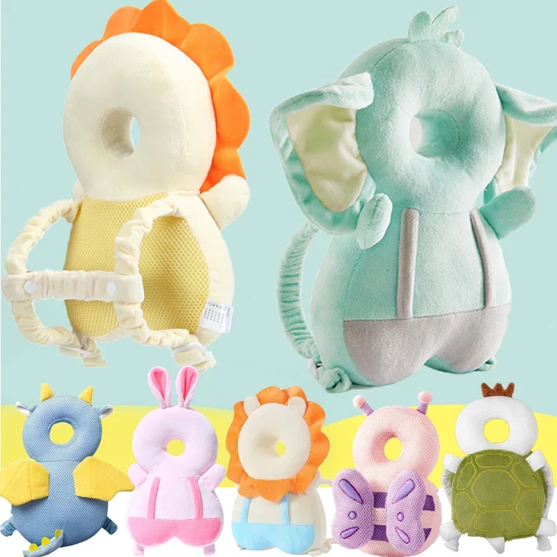 1-3T الطفل المشي مكافحة سقوط وسادة تنفس الصغار الكرتون رئيس حماية وسادة جديدة حزام الكتف سلامة ركن الحرس وسادة #1