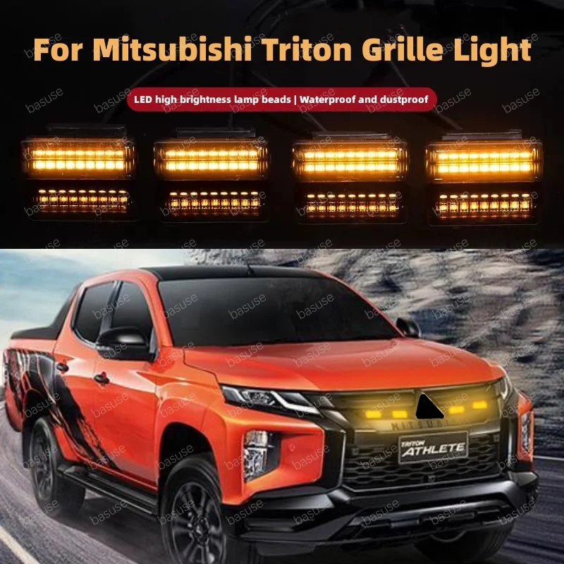 

LED Front Grille Light For Mitsubishi Triton Car Daytime Running Light Wheel Eyebrow Lamp For Pickup Offroad 12V