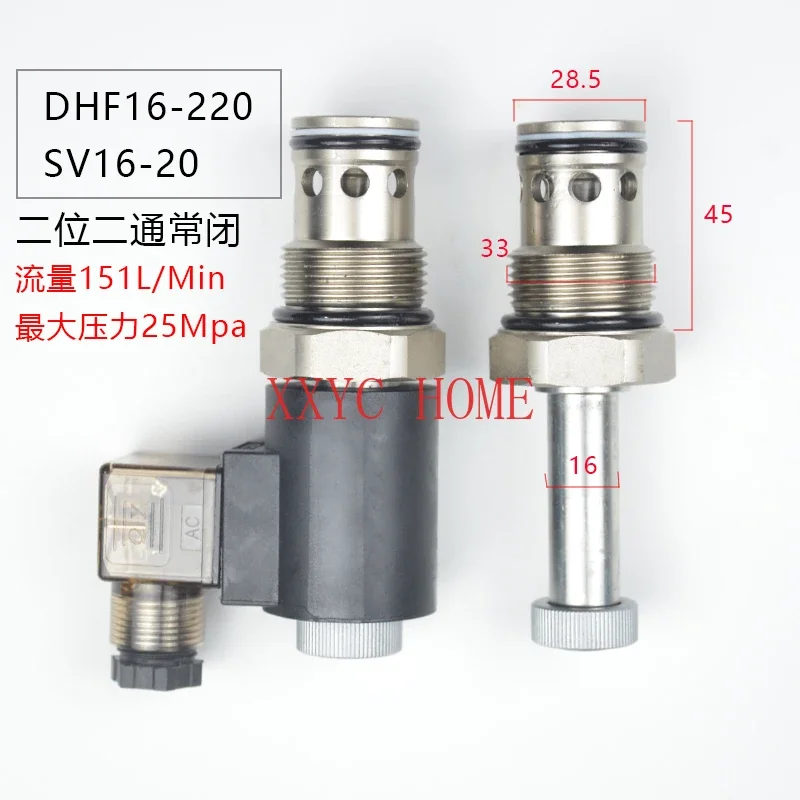 

Threaded Cartridge Solenoid Valve Dhf16-220 Two Position Two-way Sv16-20