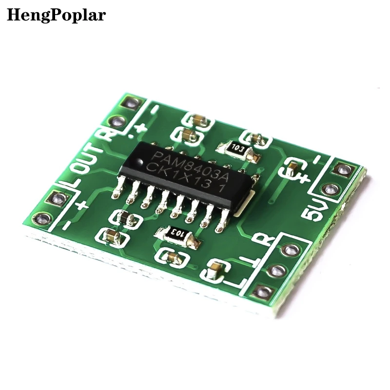 100pcs Mini PAM8403 DC 5V 2 Channel USB Digital Audio Amplifier Board Module 2 * 3W Volume Control with Potentionmeter