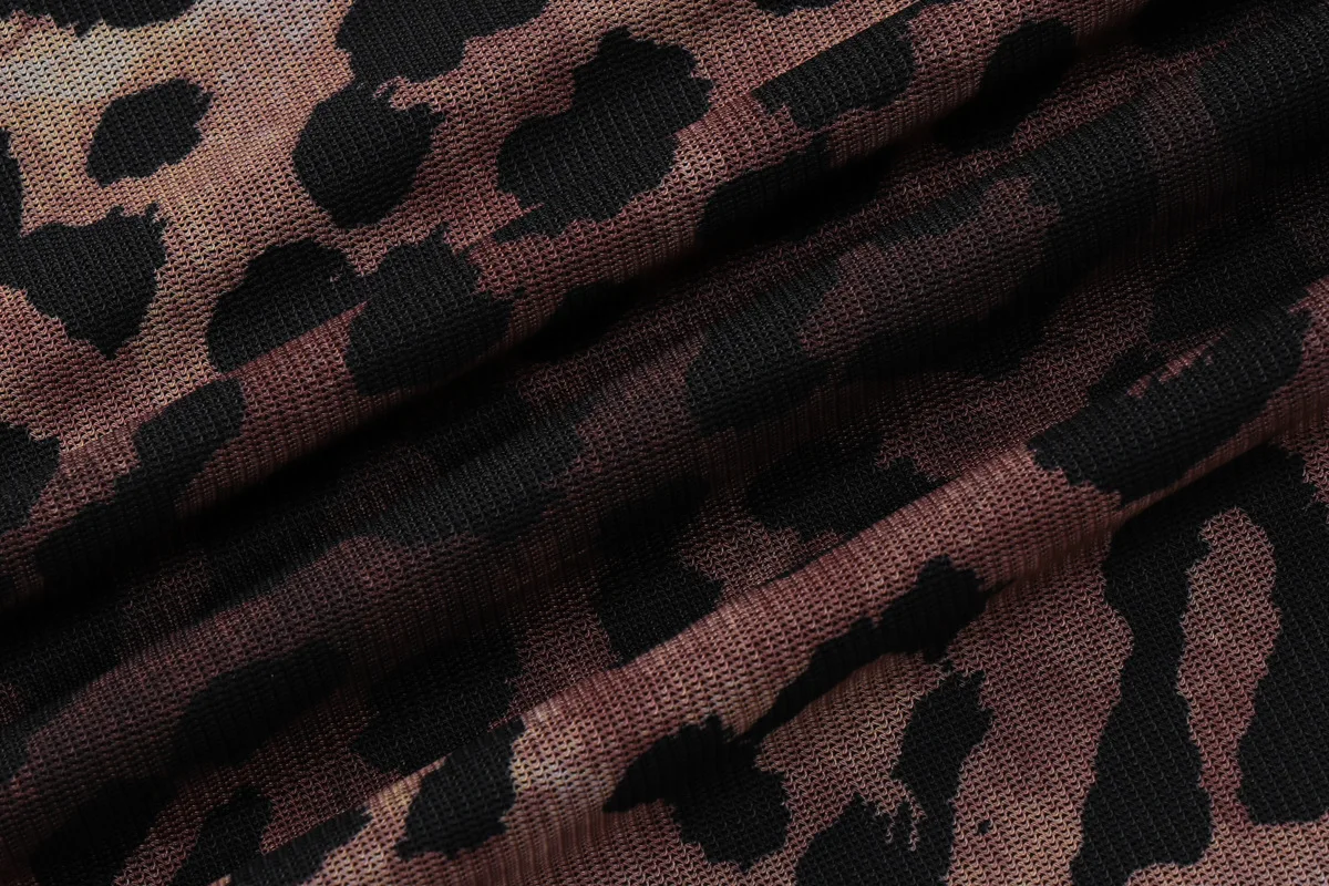 Mini abito a canotta con stampa leopardata patchwork in pizzo da donna Sexy senza spalline senza maniche aderente senza schienale Party Night Clubwear