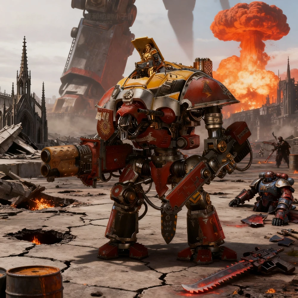 

JOYTOY 1/18 Warhammer 40k Imperial Knights House Raven Knight Errant Фигурка Коллекционная модель игрушки подарки-сюрпризы