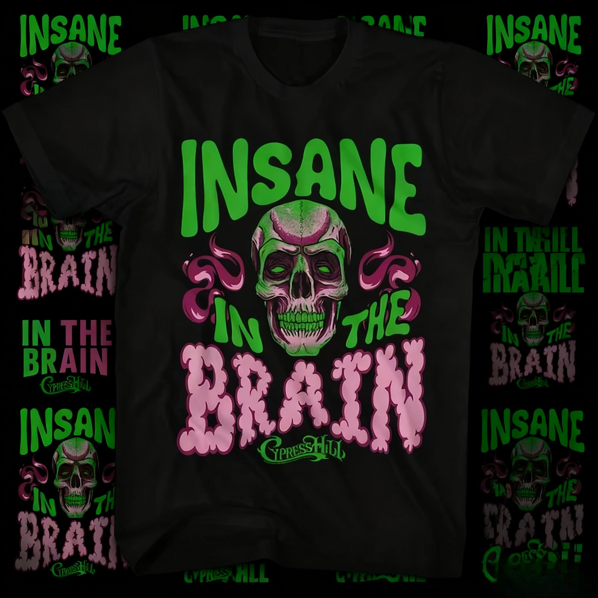 

2025 Baishushan T-shirt for Both Men and Women: Crazy Brain 100% Printed T-shirt for Women, Trendy Streetwear Summer Top T-shirt