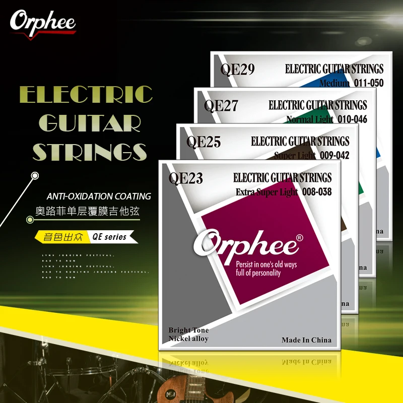 

Orphee QE Electric Guitar Strings Alloy Core Nickel Steel Alloy Wrap Strings for Electric Guitar Guitar Parts & Accessories