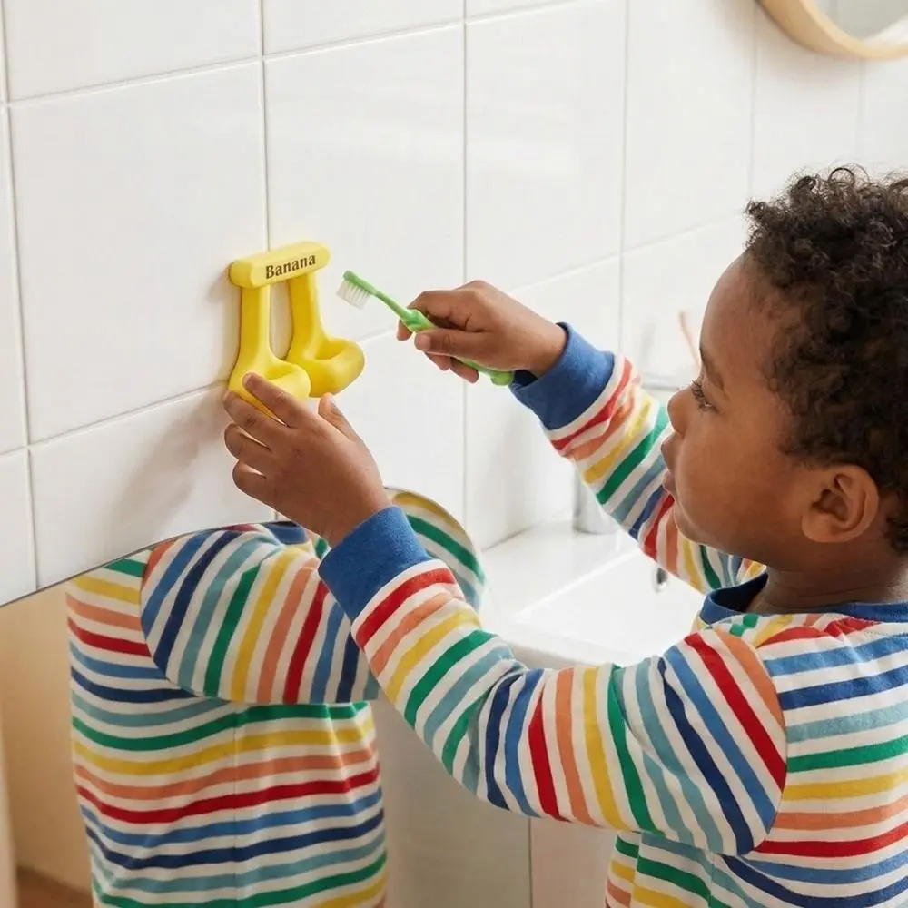 

Self Adhesive Fruit Shaped Toothbrush Holder Space Saving Waterproof Silicone Toothbrush Holder Decorative Punch Free