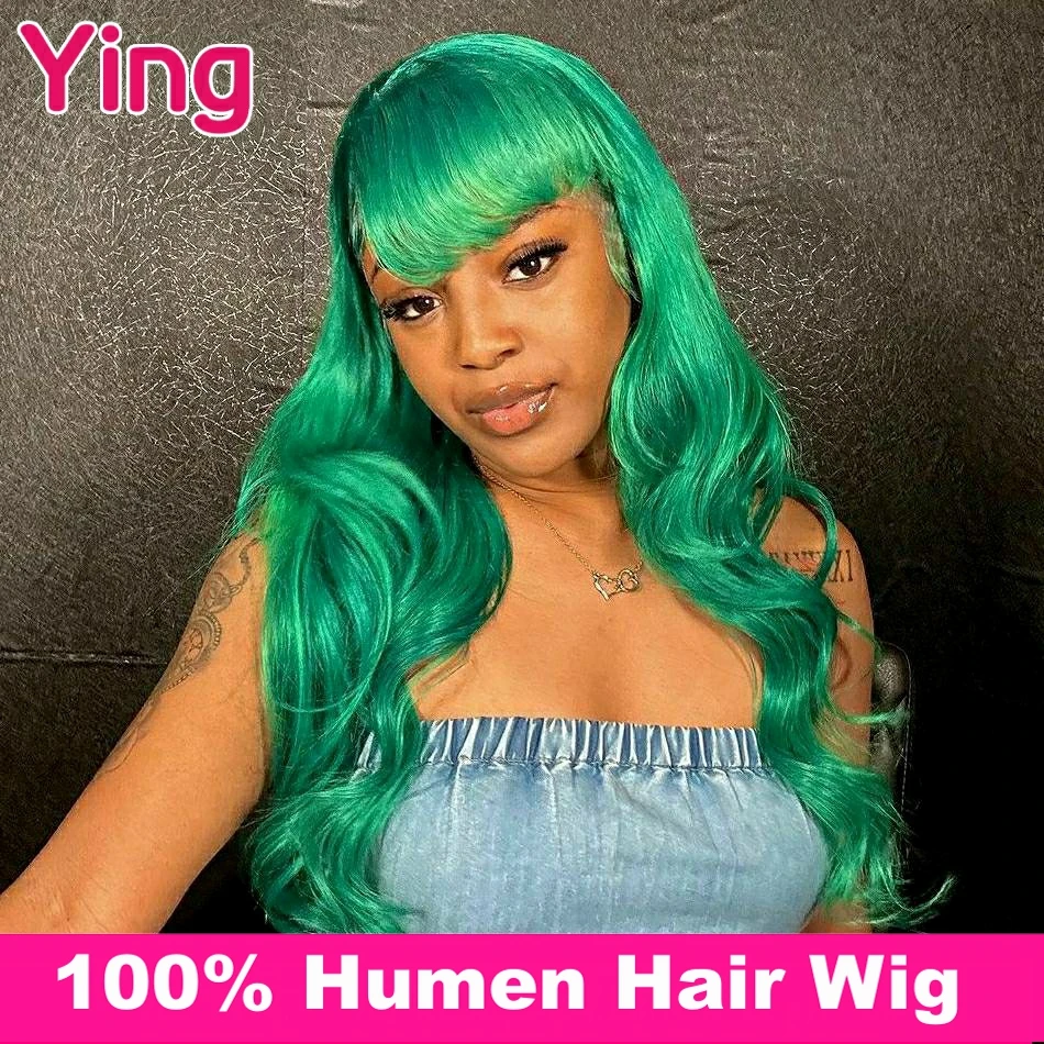 

High Density Golden Green Colored Brazilian 13x4 13x6 Lace Frontal Wig PrePlucked Body Wave Human Hair Wigs 5x5 Lace Closure Wig