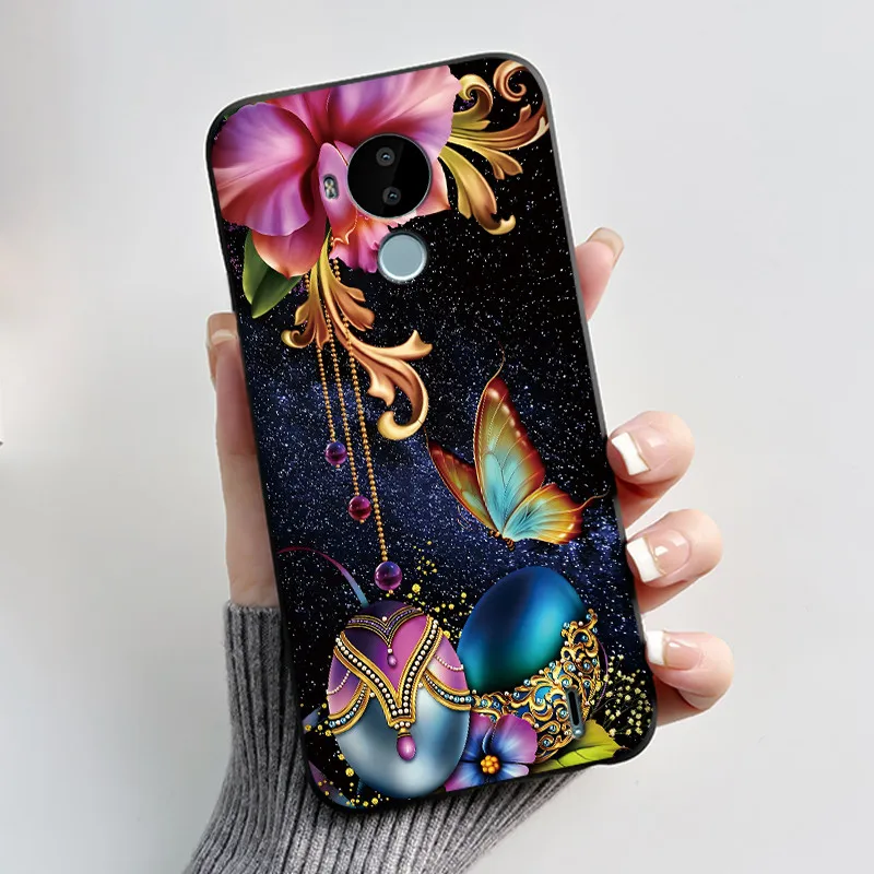 Casing For Nokia C30 Case Cute Cat Cartoon Animals Black Silicone Back Cover For Nokia C30 C 30 NokiaC30 Shockproof Phone Case - view 5