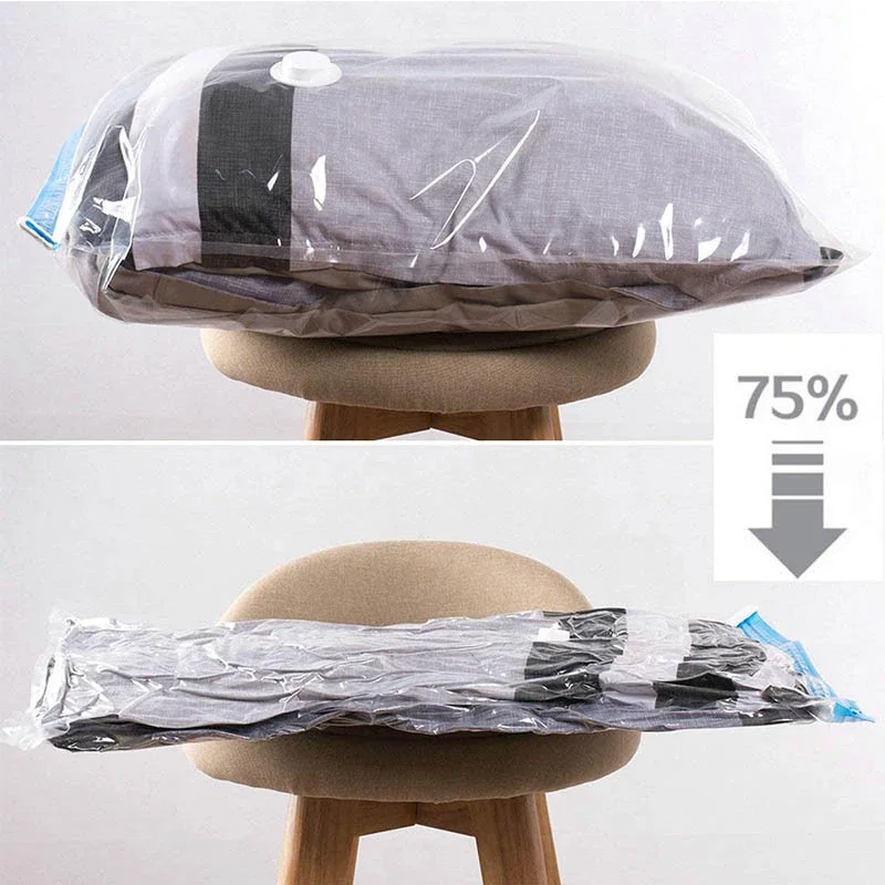 1-10Pack Vacuum Storage Bags, Space Saver Bags Compression for Comforters and Blankets, Sealer Clothes Travel Packing Organizer