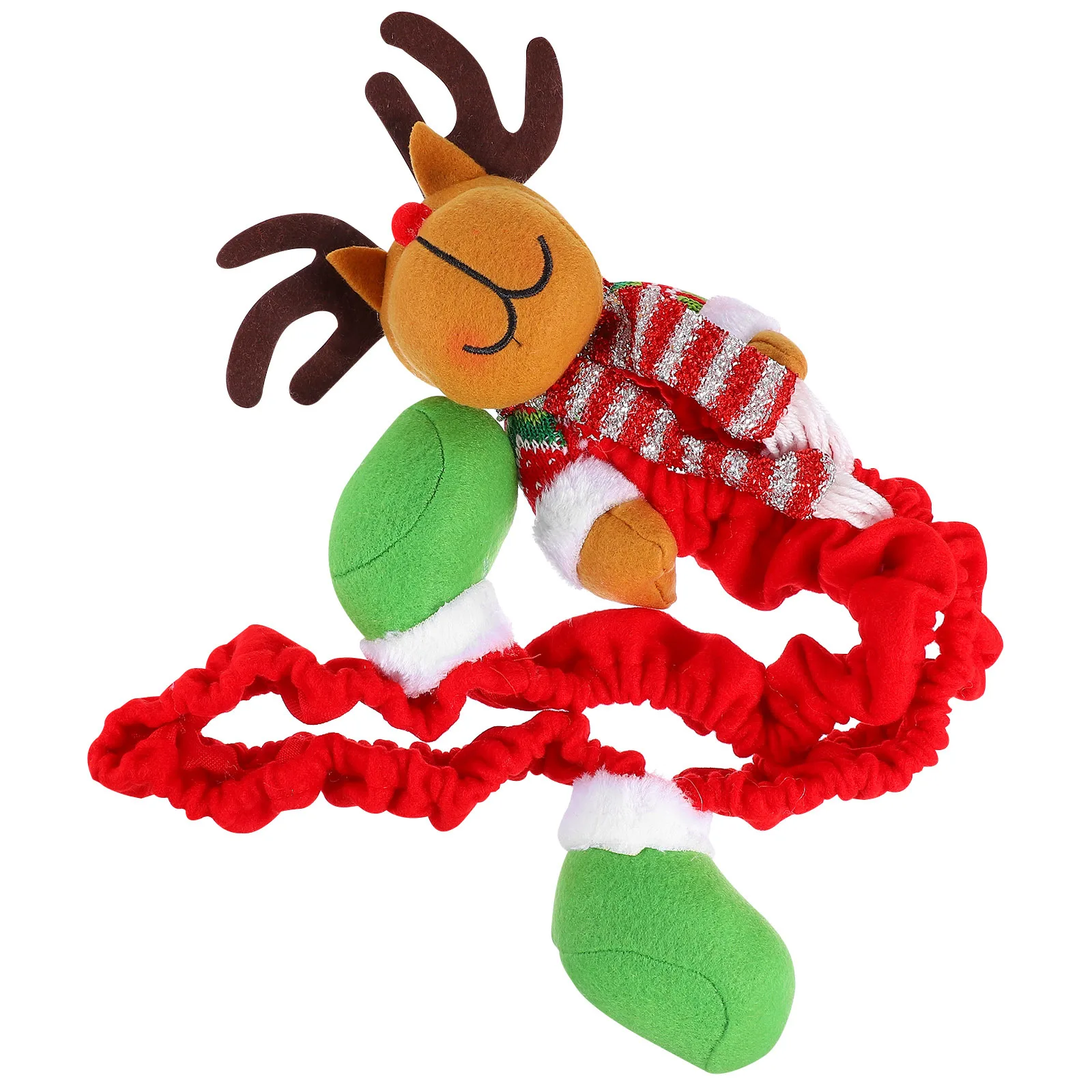 عيد الميلاد الأيائل غطاء شاشة الكمبيوتر دائم عيد الميلاد القماش حالة عيد الميلاد عرض حامي مكتب ديكور المنزل غطاء شاشة