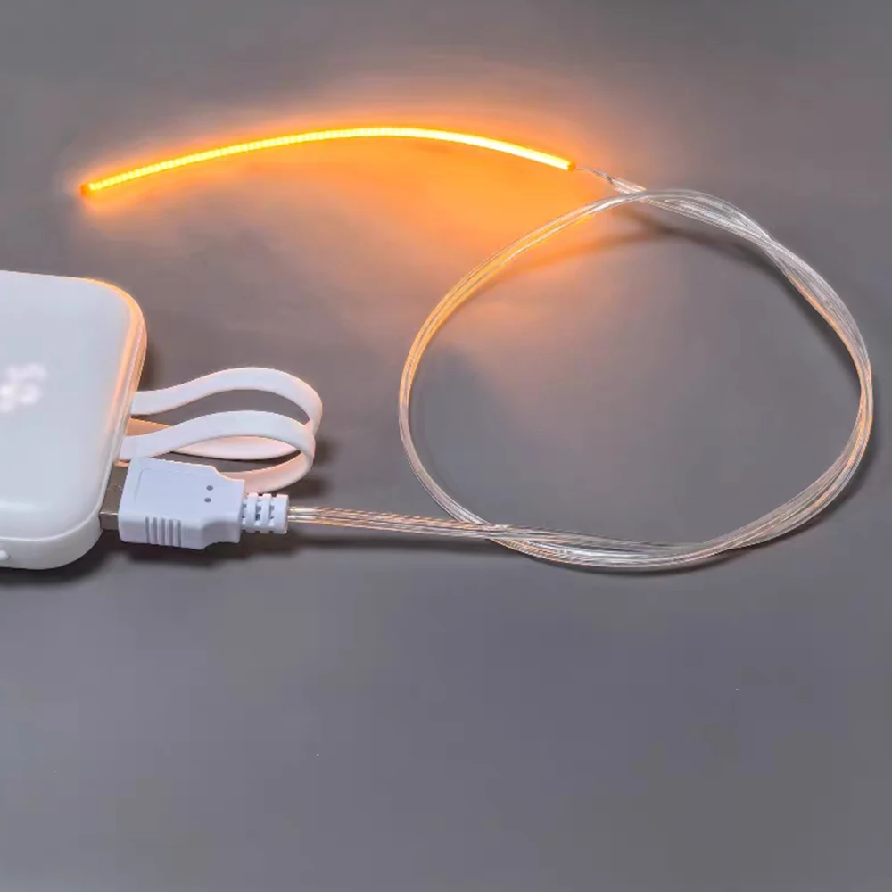 ضوء خطي USB، خيوط ناعمة، خيوط باعثة للضوء فائق الدقة 5 فولت، يمكن ثنيها حسب الرغبة، ضوء ديكور DIY، ضوء محيط #4